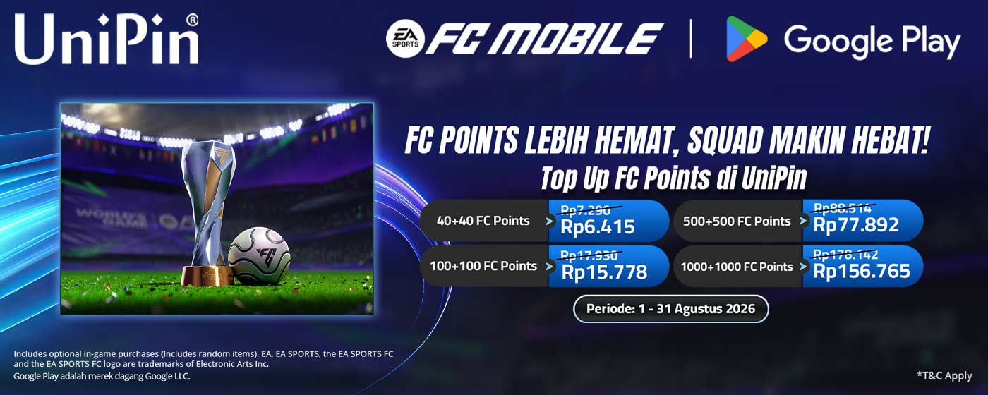 FC Points Lebih Hemat, Squad Makin Hebat! Top Up EA SPORTS FC™ Mobile di UniPin